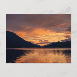 Loch Leven Sunset Holiday Postcard