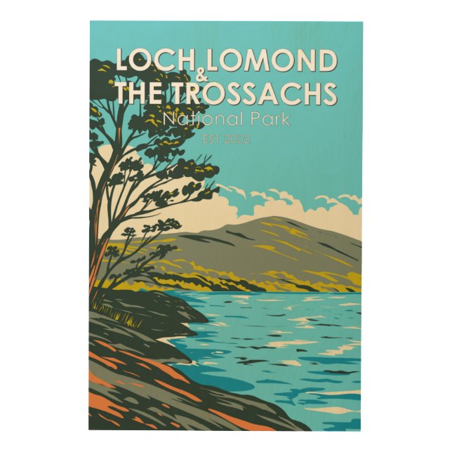 Loch Lomond and the Trossachs National Park  Wood Wall Art (Front)