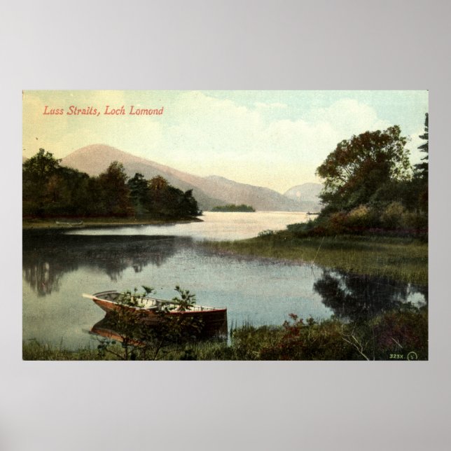 Loch Lomond, Scotland, Luss Straits 1915 Vintage Poster (Front)
