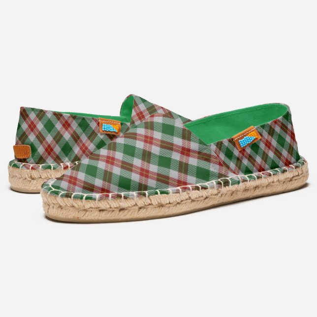Loch Lomond Scottish District Fashion Tartan Plaid Espadrilles (Angled)