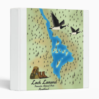 Loch Lomond,Trossachs, Scotland map 3 Ring Binder