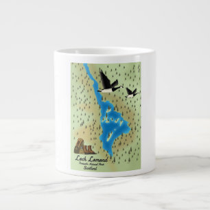 Loch Lomond,Trossachs, Scotland map Giant Coffee Mug