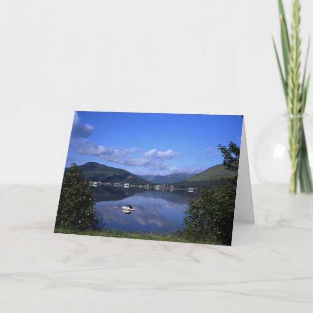 Loch Long Argyll Scotland Letterpress Thank You Card (Front)