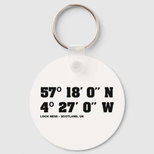 Loch Ness _ Co_ordinates design Keychain