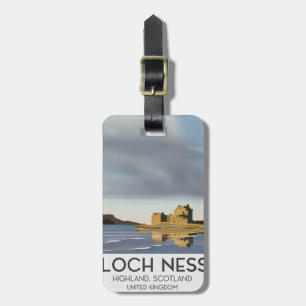 Loch Ness, Highlands, Scotland travel poster Luggage Tag