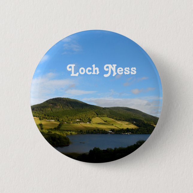 Loch Ness in Scotland Button (Front)