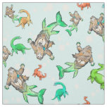 Loch Ness Merm-squatch mermaid sasquatch fabric