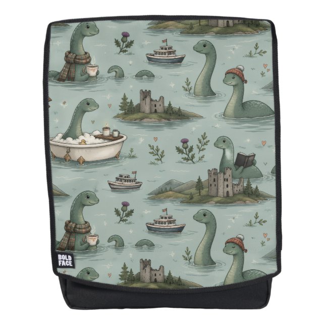 Loch Ness Monster  Backpack (Front)