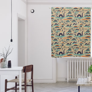 Loch Ness Monster Blackout Curtains
