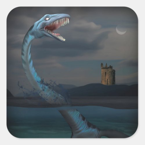 Loch Ness Monster Creeptid Square Sticker