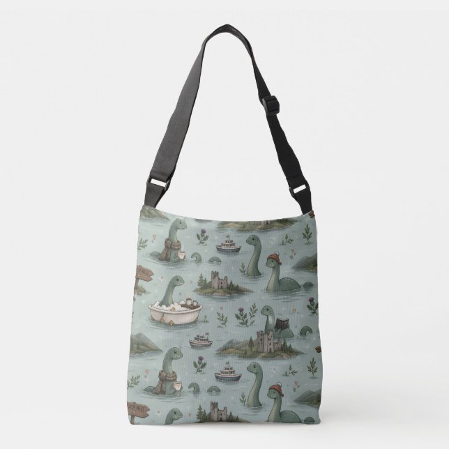 Loch Ness Monster  Crossbody Bag (Front)