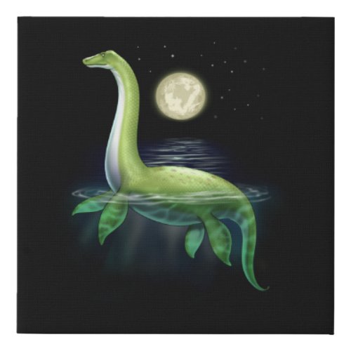 Loch Ness Monster Faux Canvas Print