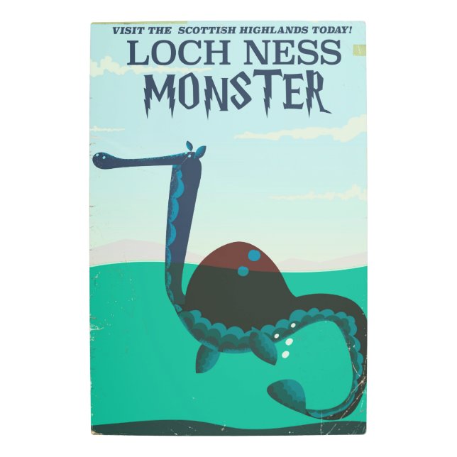Loch Ness Monster funny travel poster (Front)