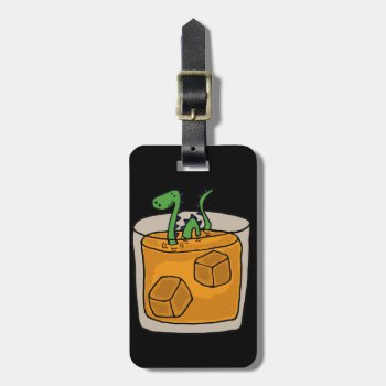 Loch Ness Monster In Scotch Whiskey Glass Luggage Tag by tickleyourfunnybone at Zazzle