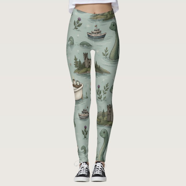 Loch Ness Monster  Leggings (Front)