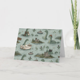 Loch Ness Monster Letterpress Thank You Card