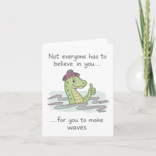 Loch Ness Monster Make Waves Motivational Card