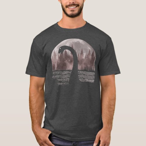 Loch Ness Monster Nessie Full Moon T_Shirt