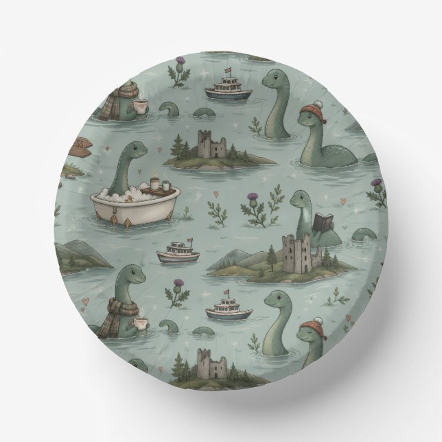 Loch Ness Monster  Paper Bowls (Front)