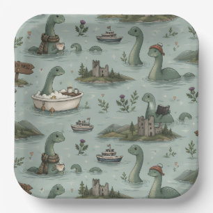 Loch Ness Monster Paper Plates