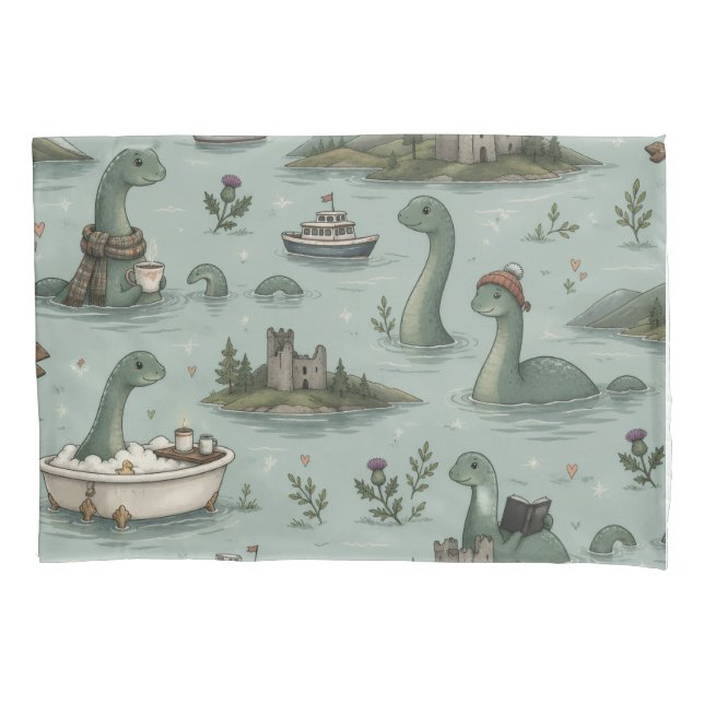 Loch Ness Monster  Pillow Case (Front)