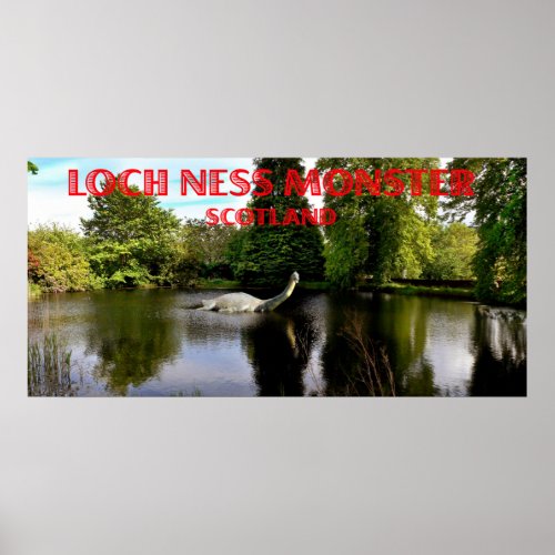 loch ness monster scotland poster