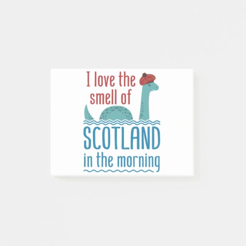 Loch Ness Monster Smell of Scotland In the Morning Post_it Notes