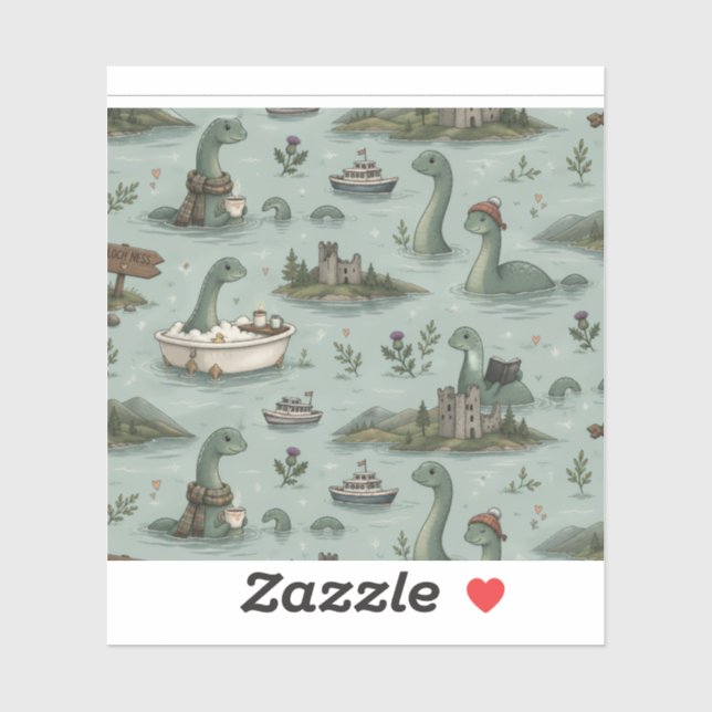 Loch Ness Monster  Sticker (Sheet)