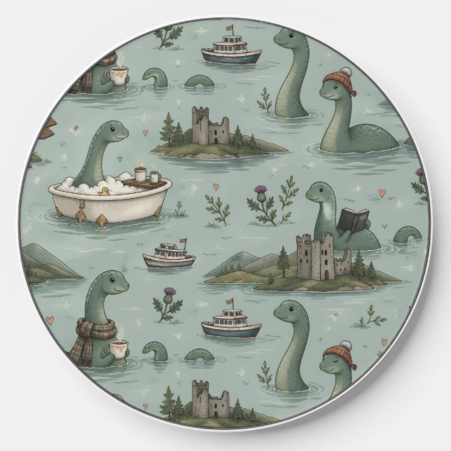 Loch Ness Monster  Wireless Charger (Front)