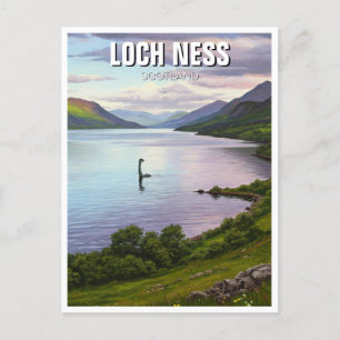 Loch Ness Nessie Travel Postcard