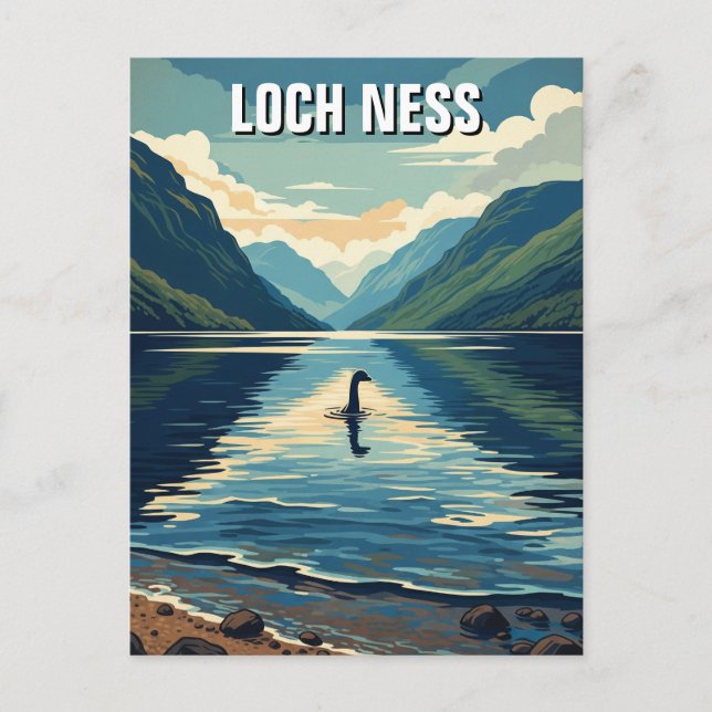 Loch Ness Nessie Travel Postcard (Front)
