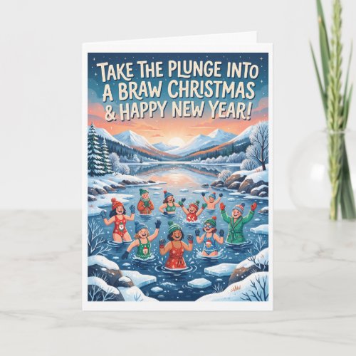 Loch Ness Plunge Christmas Card