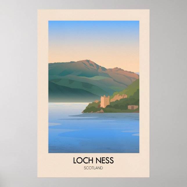 Loch Ness Scotland Travel Poster (Front)