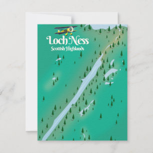 Loch Ness Scottish Highlands travel map