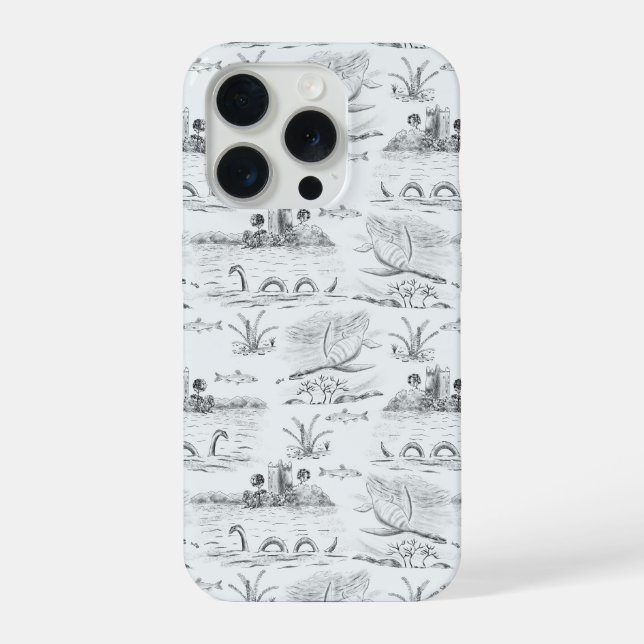Loch ness toile iphone case (Back)