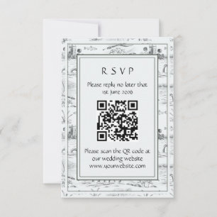 Loch ness toile RSVP card