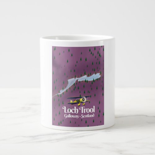 loch trool  galloway scotland Travel map Giant Coffee Mug