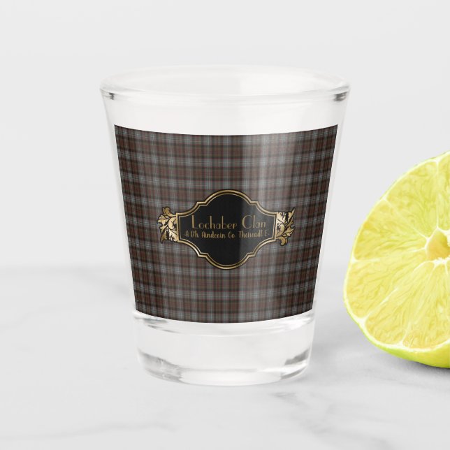 Lochaber Original Scottish Clan Tartan Shot Glass (Front)
