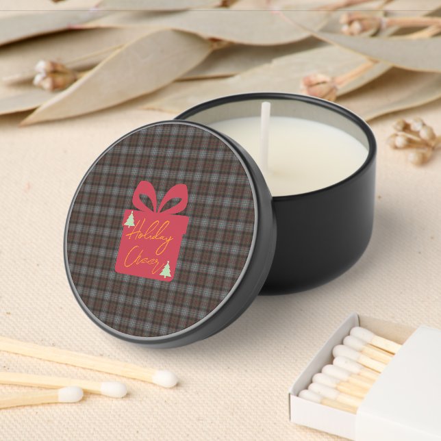 Lochaber Scottish Tartan Christmas Mini Candle Favors (Insitu)