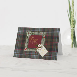 Lochaber Tartan Christmas Peace Holiday Card