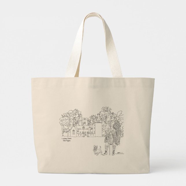 Lochnaw Castle Scotland Tote Bag (Back)