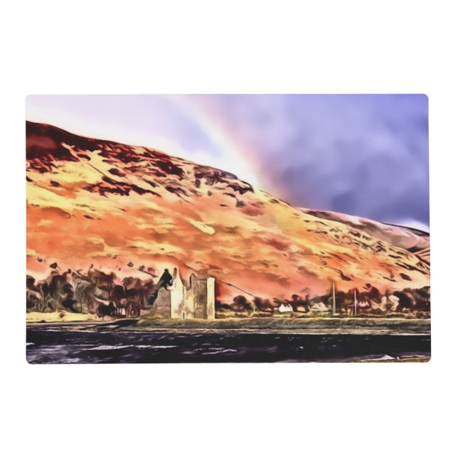 Lochranza Rainbow Reversible Placemat (Front)
