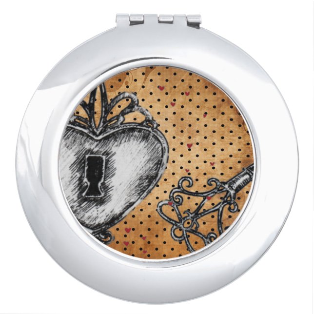 Lock and Key Compact Mirror (Front)