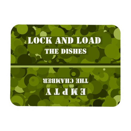 Lock and Load Forest Green Camo Dishwasher Magnet