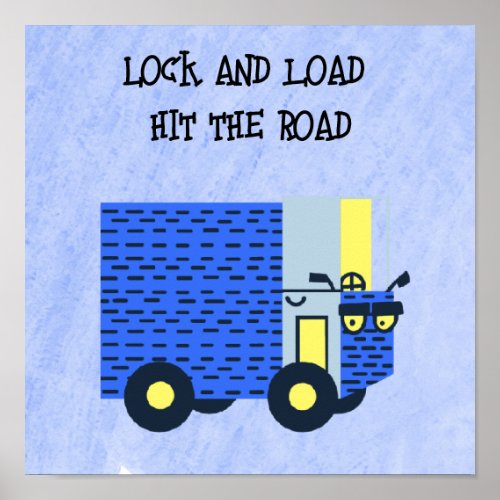 Lock and load truck design  poster