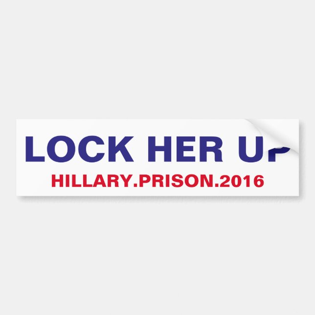 LOCK HER UP BUMPER STICKER (Front)