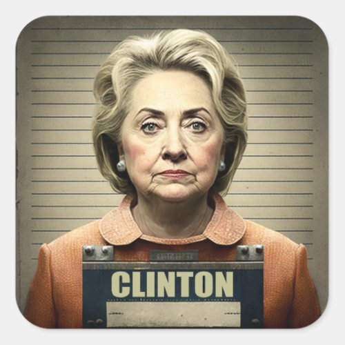 Lock Her Up _ Hillary Clinton Square Sticker