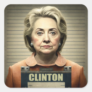 Lock Her Up! - Hillary Clinton Square Sticker