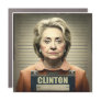 Lock Her Up! - Hillary Clinton Square Sticker Car Magnet