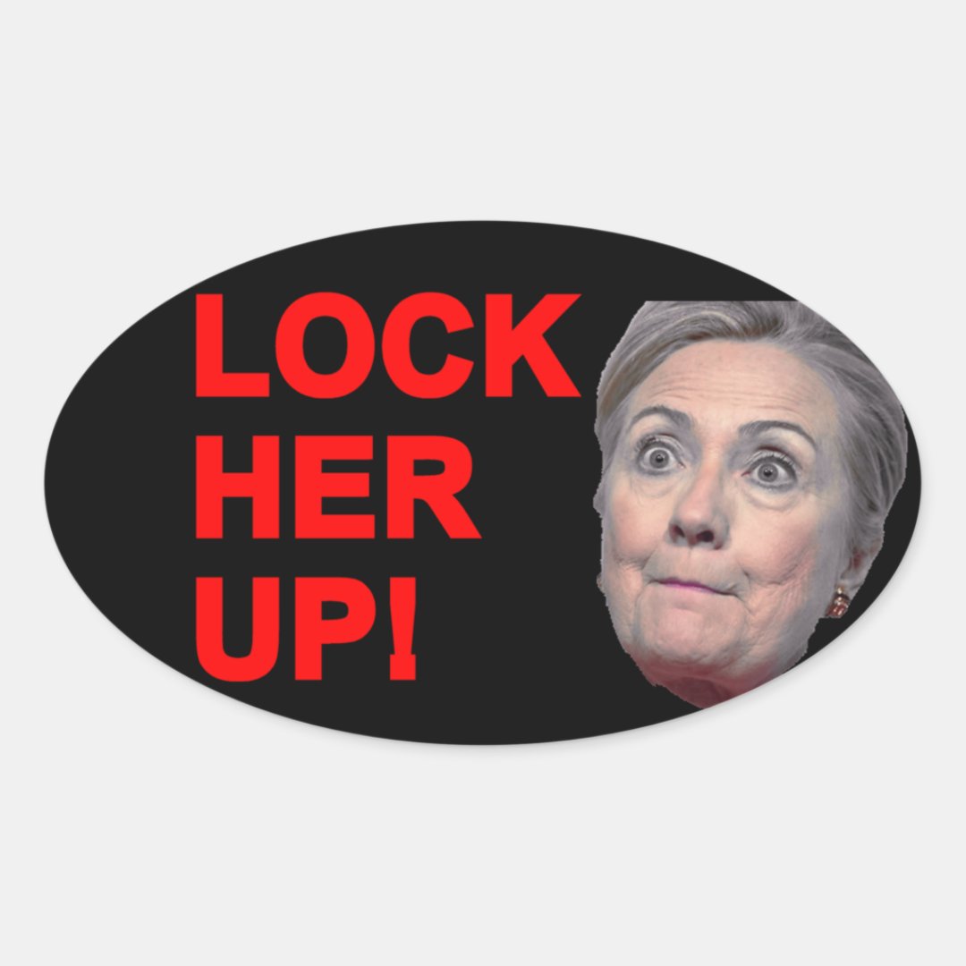 lock-her-up-oval-sticker-zazzle